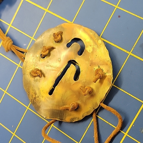 1980s 39" Tribal Belt Suede Strapy - Picture 5 of 6